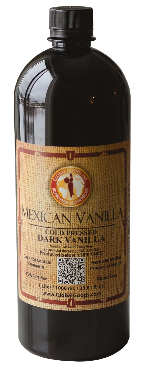 Pure Dark Mexican Vanilla Extract for Baking and Desserts
