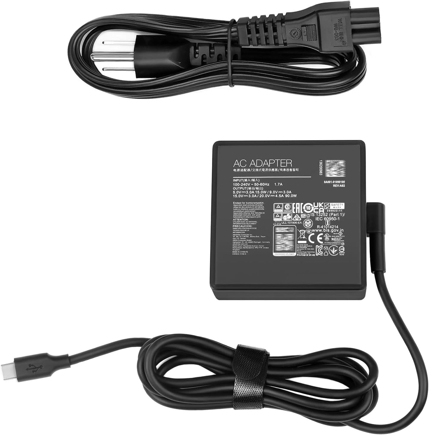 90W USB-C Charger for Asus Vivobook and Zenbook Laptops