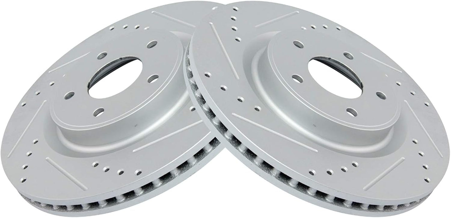 TRQ Front Performance Brake Rotor Set for JX35 Murano Pathfinder