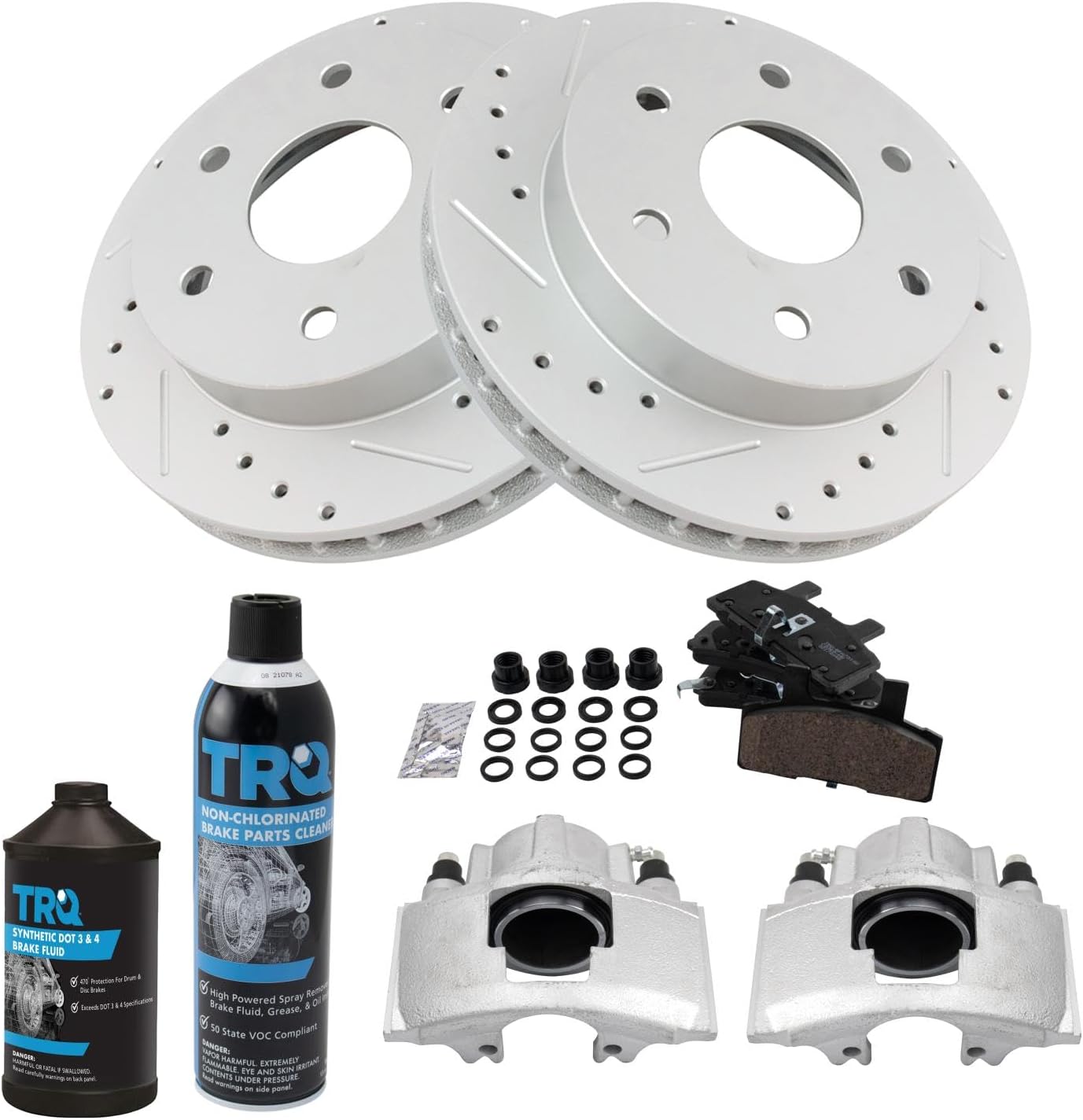 TRQ Front Performance Brake Pad & Rotor Kit for 92-00 SUVs