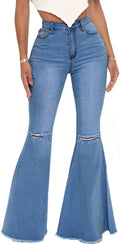 Bell Bottom Jeans for Women Ripped High Waisted Classic (Style VKRZ)