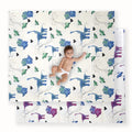 Large Folding Baby Play Mat 70 x 59 in - Tiny Dinos