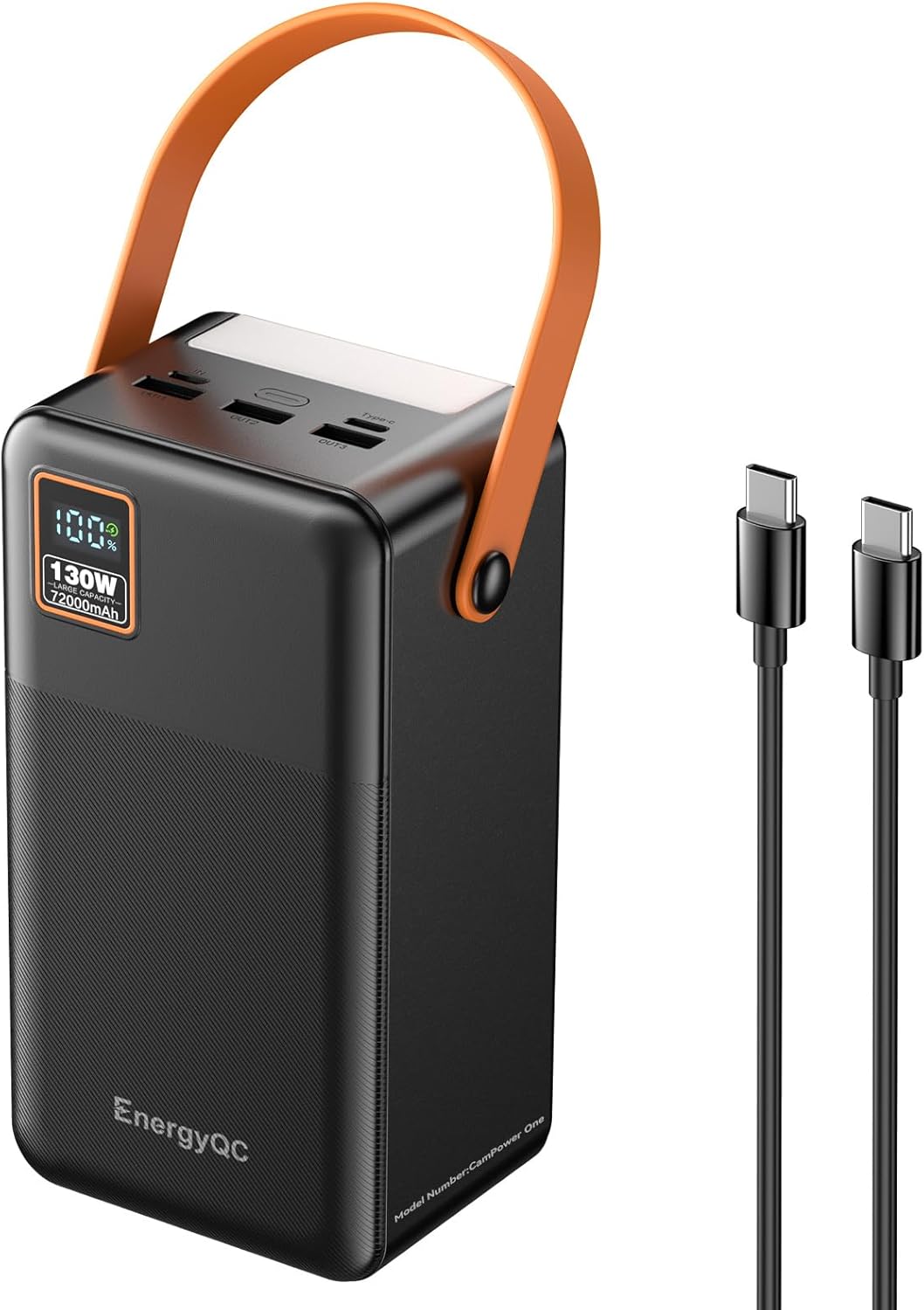 EnergyQC 72000mAh Power Bank for Fast Charging on the Go