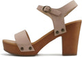 Soda CHIVAS Womens Bold Buckles Studded Wedge Sandal - Stylish Comfort