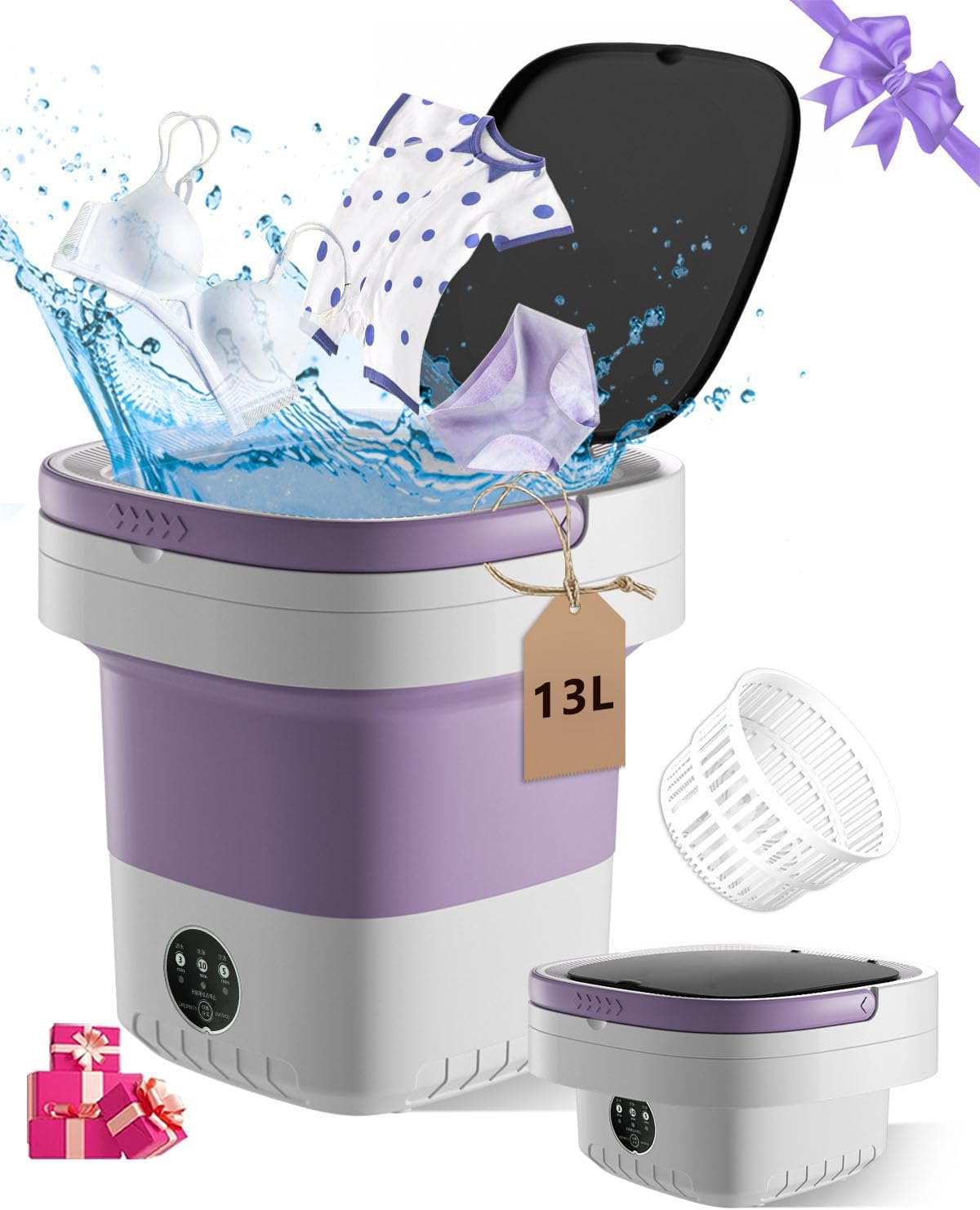 Portable Mini Washer & Dryer Combo - 13L Capacity, Perfect for Travel!