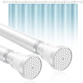 2Pack Shower Curtain Rod 45-77 in Adjustable Tension Rod - Rust Proof