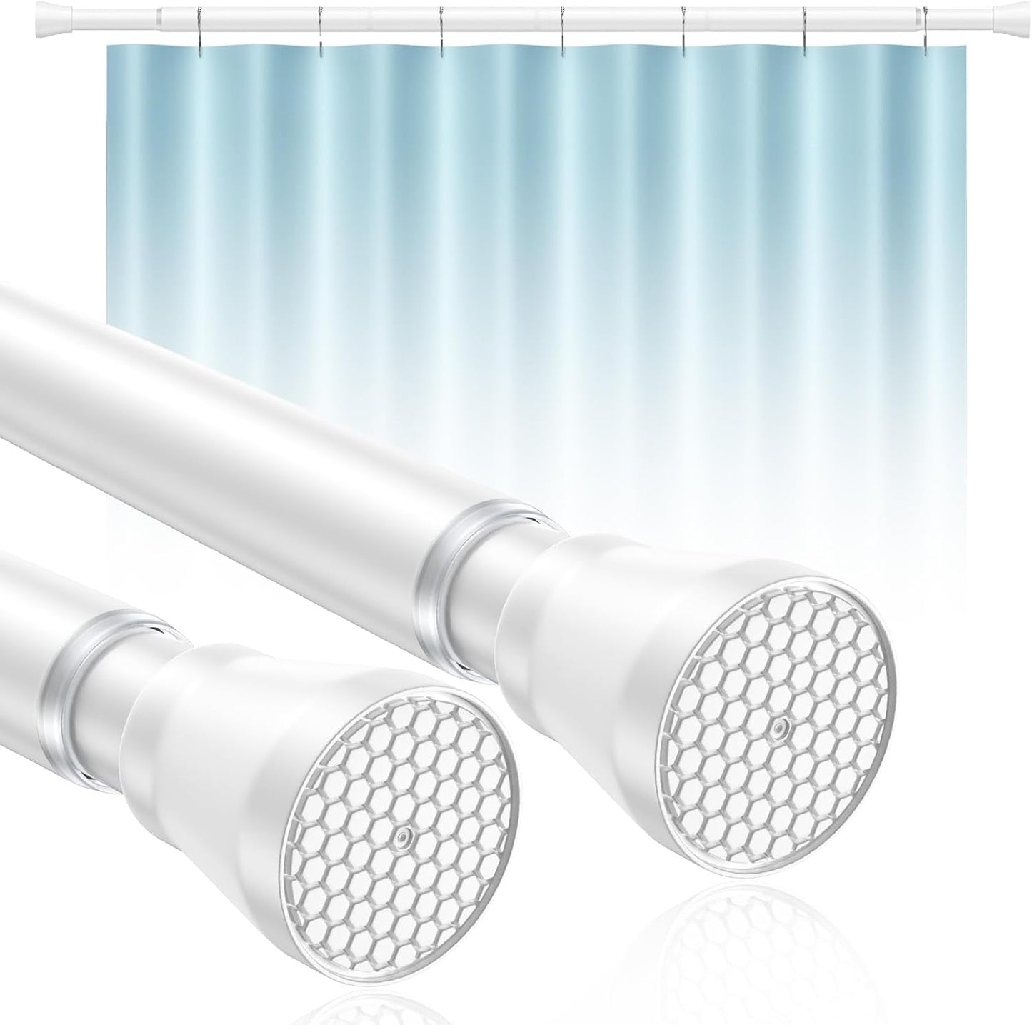 Adjustable Shower Curtain Rod 45-77 Inch for Easy Installation