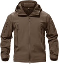 TACVASEN Men's Tactical Soft Shell Fleece Jacket - Warm, Water