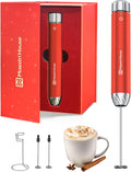 Rechargeable Milk Frother with Stepless Speed Control - Premium Foam