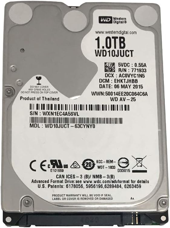 WD AV-25 1TB Hard Drive - SATA 2.5in Internal Storage Solution