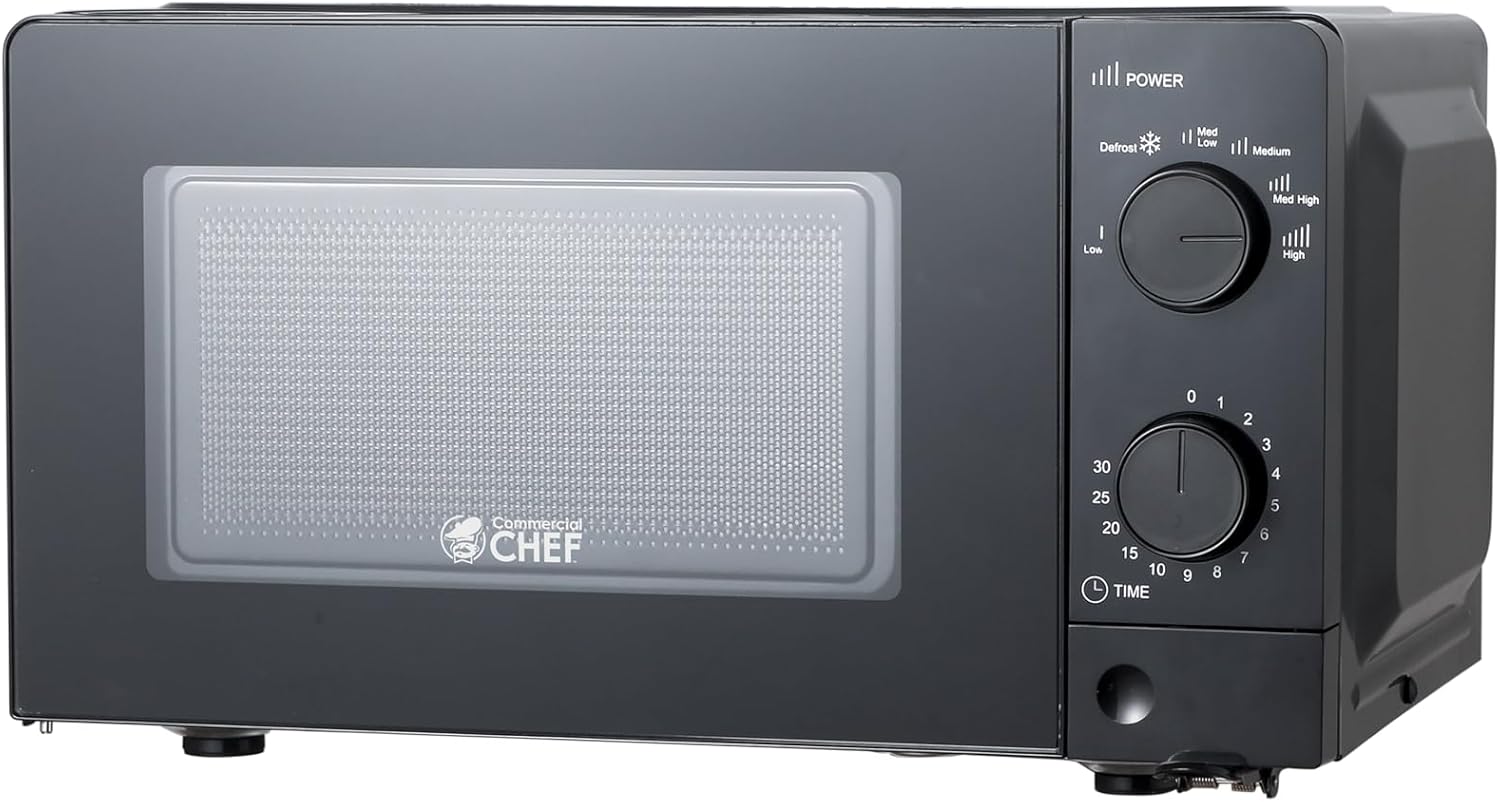 Commercial Chef 0.6 Cubic Foot Microwave Oven with 6 Power Levels