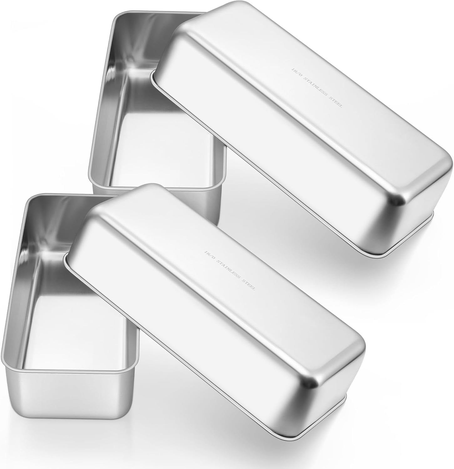 E-far Large Stainless Steel Loaf Pans for Perfect Baking