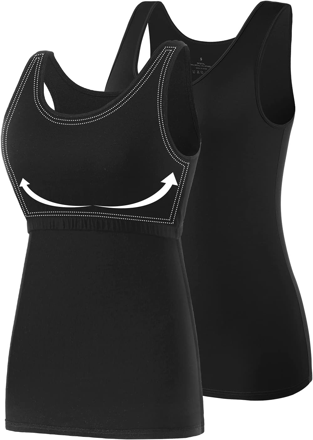 AMVELOP Tank Tops for Women with Built in Bra for Comfort