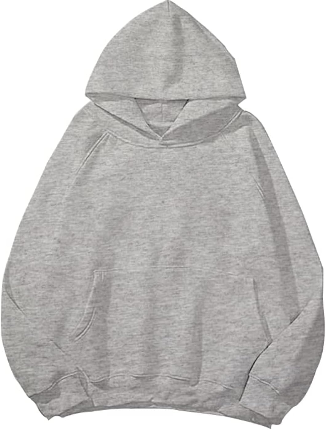 Lauweion Women Solid Basic Fleece Letter Loose Hoodie Sweatshirt
