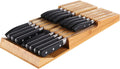 Bamboo In-Drawer Knife Block Set for 16 Knives - Drawer Organizer