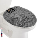GORILLA GRIP Soft Chenille Bathroom Toilet Lid Cover for Comfort