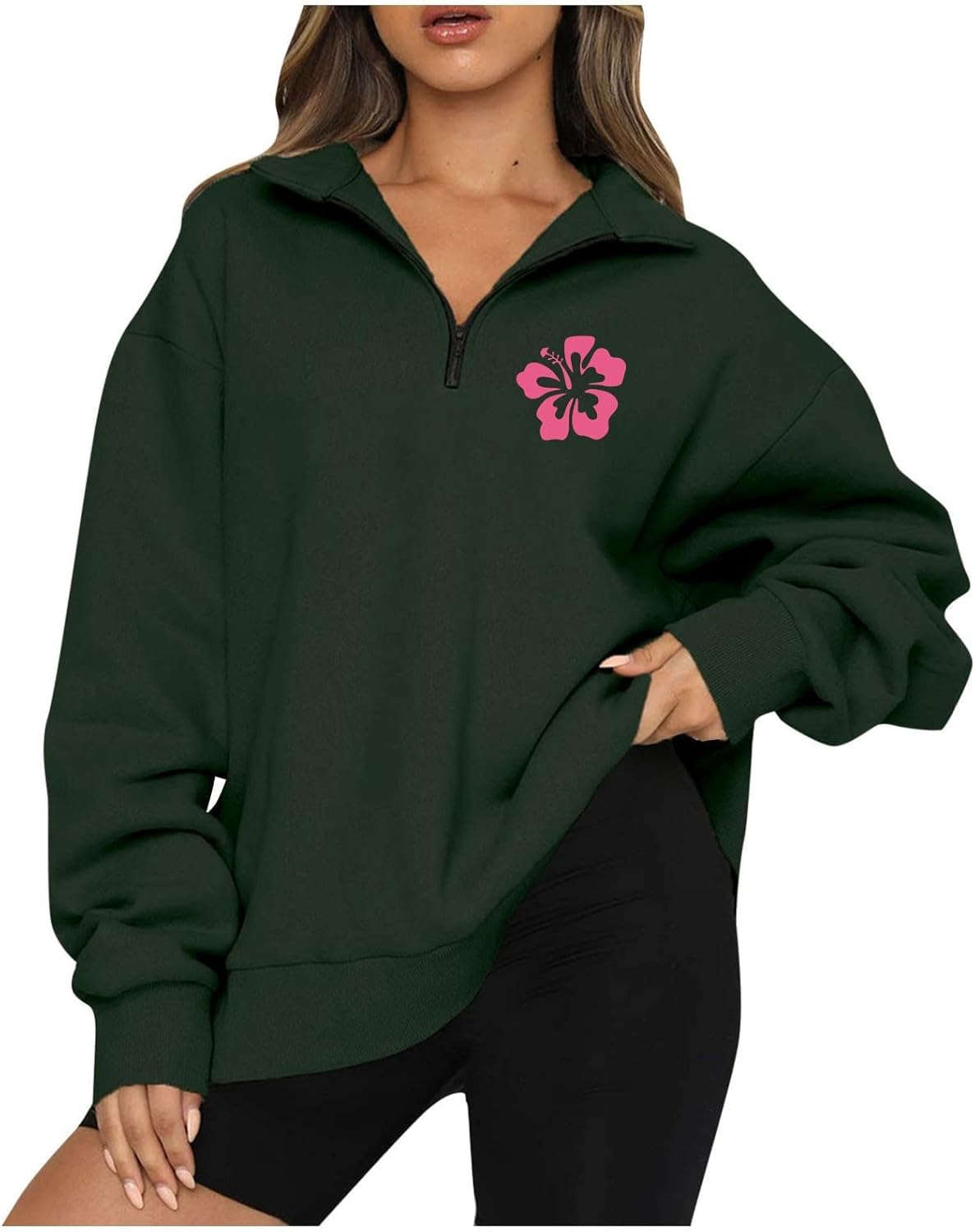 Cozy Y2K Quarter Zip Sweatshirt for Teen Girls