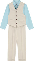 Van Heusen Boys 4-Piece Formal Suit Set - Classic Khaki Look