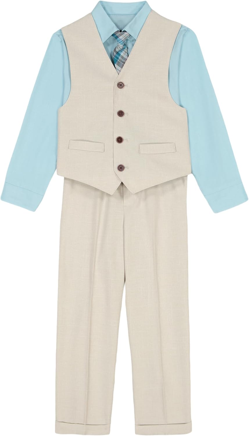 Van Heusen Boys 4-Piece Formal Suit Set for Stylish Occasions
