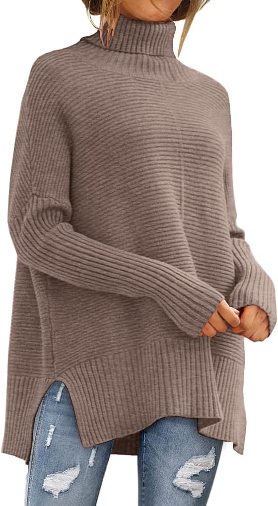 LILLUSORY Women's Oversized Turtleneck Sweater for Fall Style