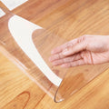 40in x 68in Crystal PVC Table Cover Protector - Waterproof, Thick Mat