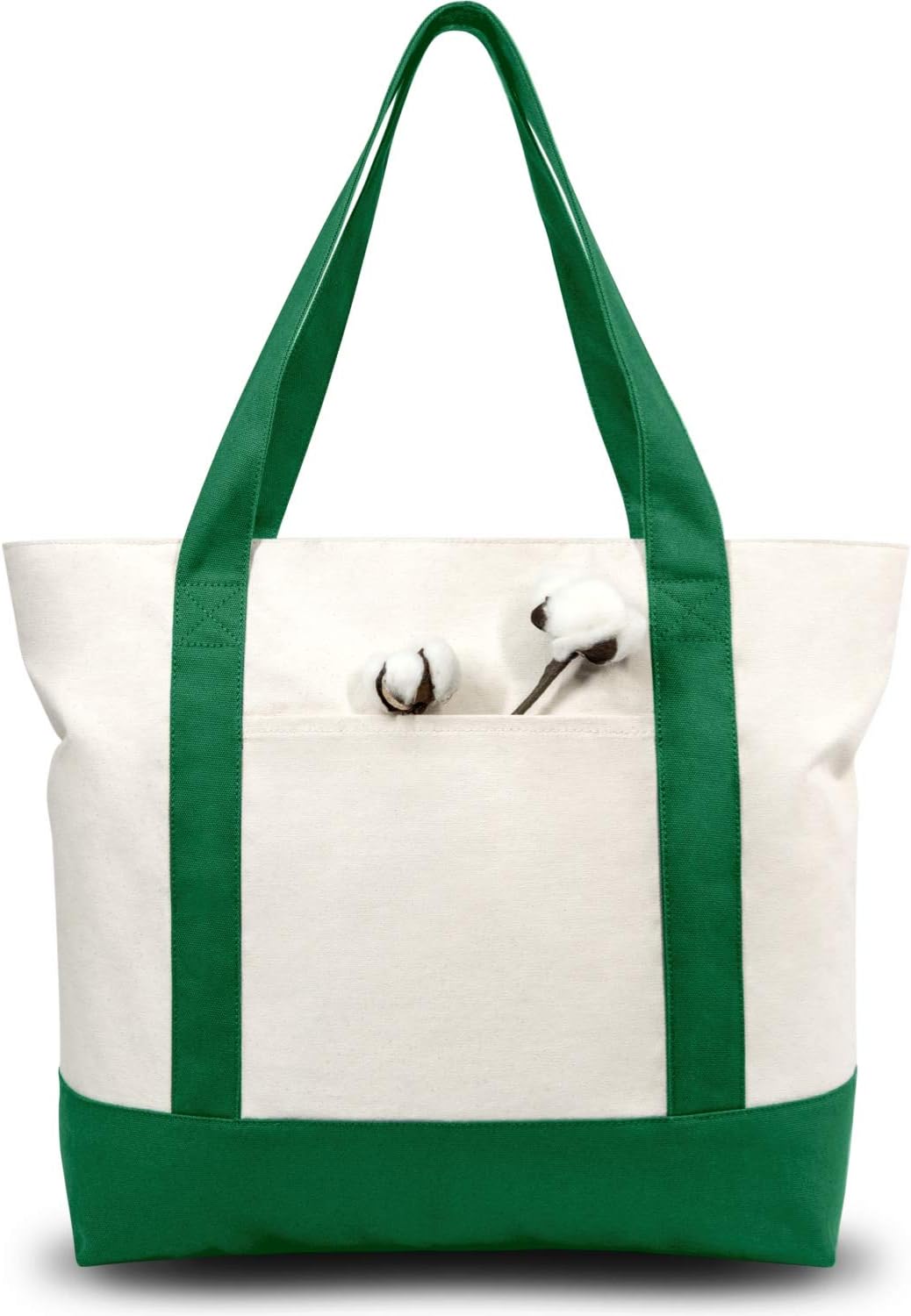 TOPDesign 6-Pack Canvas Tote Bags for Grocery and Daily Use