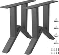 19 Inch Metal Table Legs Heavy Duty Set of 2 - Stable Industrial
