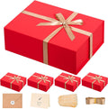 LIFELUM Christmas Gift Boxes 5 Pack 13.85 x 8.35 x 4.45 in - Reusable