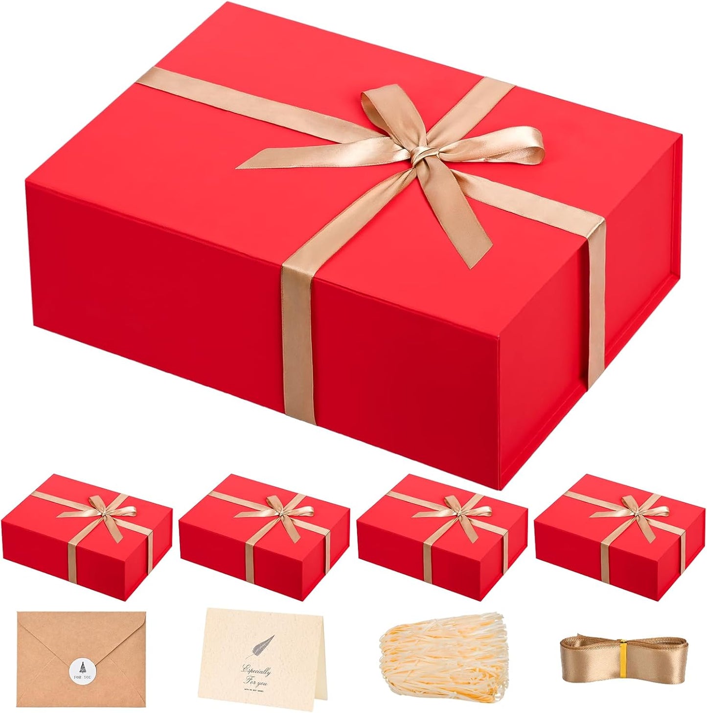 LIFELUM Christmas Gift Boxes 5 Pack for All Your Gifting Needs