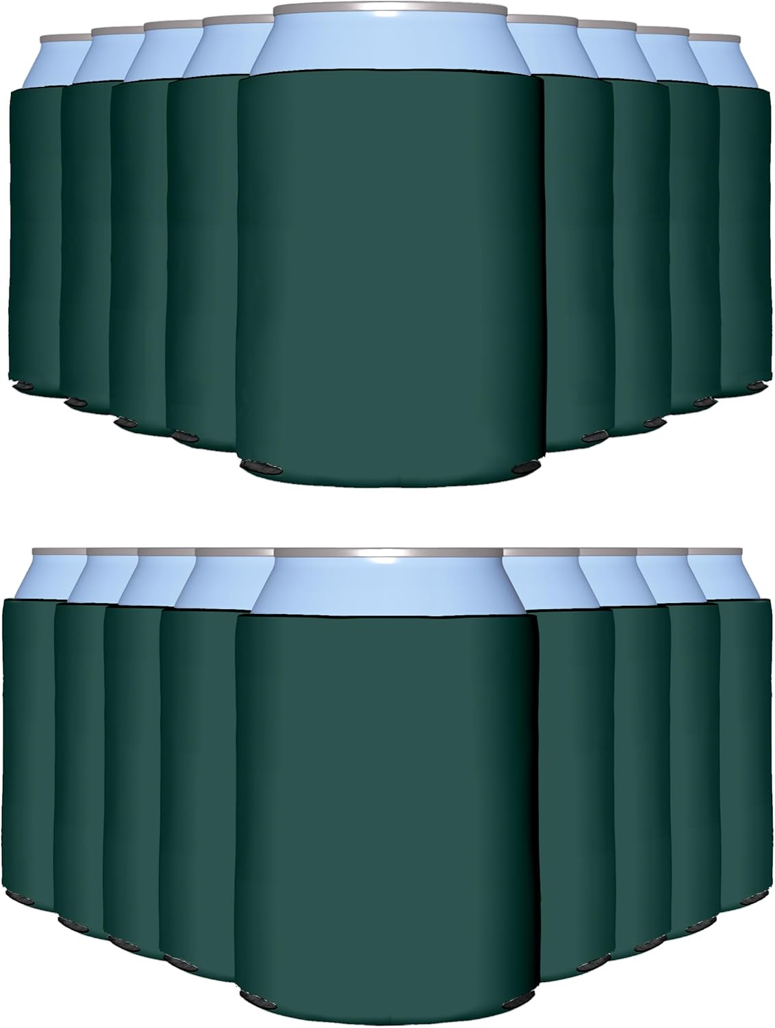 Customizable Hunter Green Blank Can Cooler Sleeves for Parties