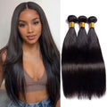 Straight Bundles Human Hair 12 12 12 in - Remy Virgin Weave