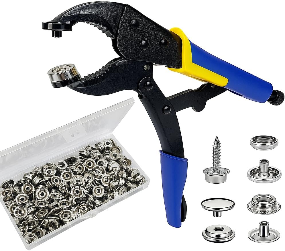 Heavy Duty Snap Fastener Kit for Marine Grade Stainless Steel