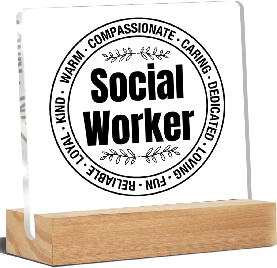 Nurawo Acrylic Social Worker Desk Plaque - Inspire Your Office!