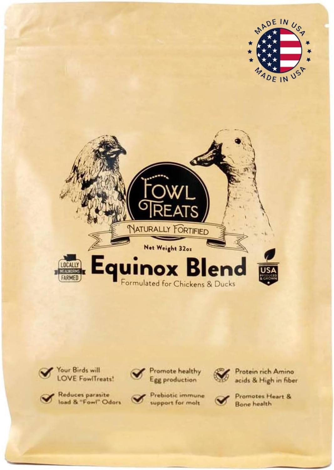 Naturally Fortified Treats for Chickens, Hens and Ducks 32oz