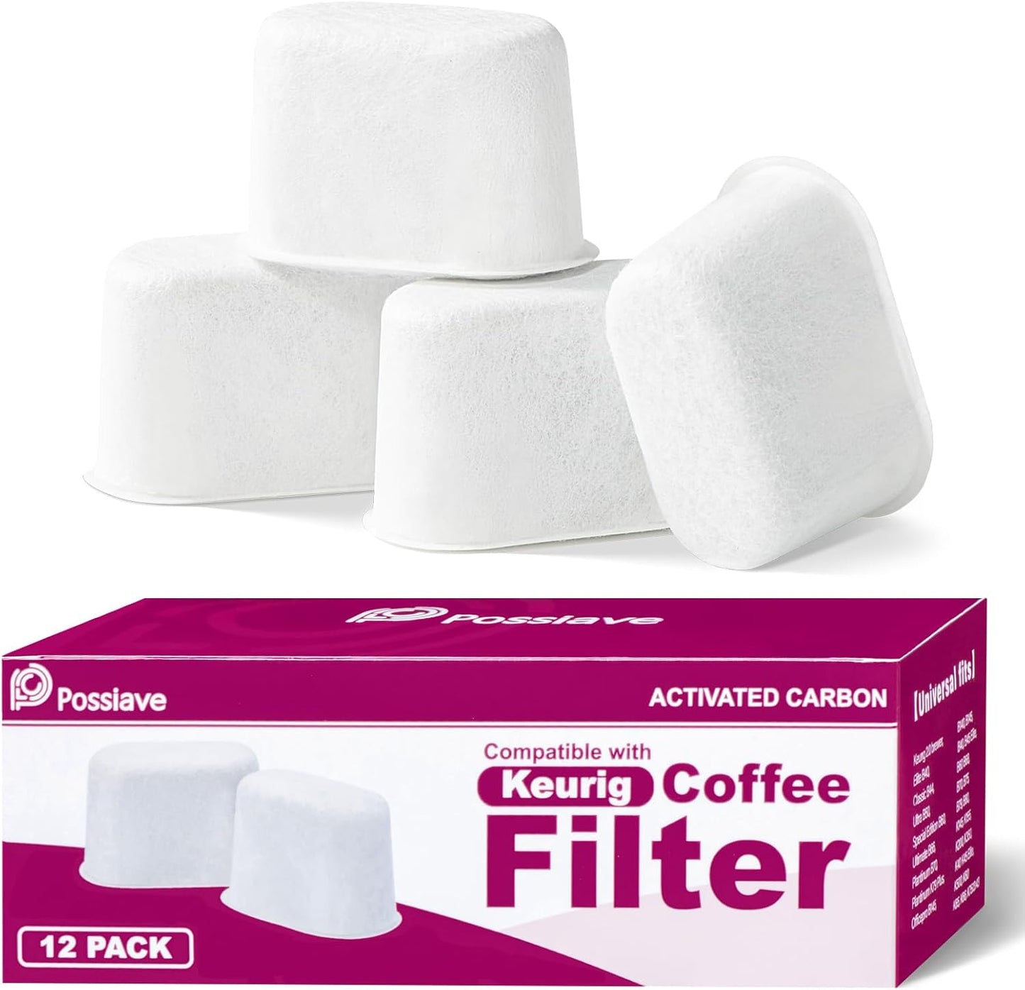 Fresh Brews 12 Pack Keurig Filters by Possiave