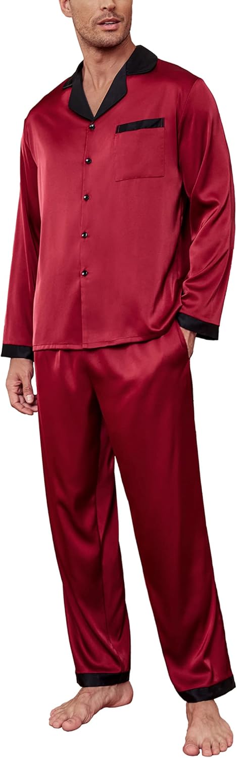 Ekouaer Men's Silk Pajama Set for Ultimate Comfort and Style
