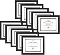 11x14 Diploma Frame with White Over Black Double Mat - Classic Display