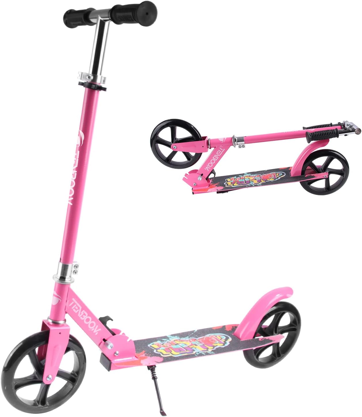 TENBOOM Kick Scooter for Ages 6+ with Adjustable Height Features