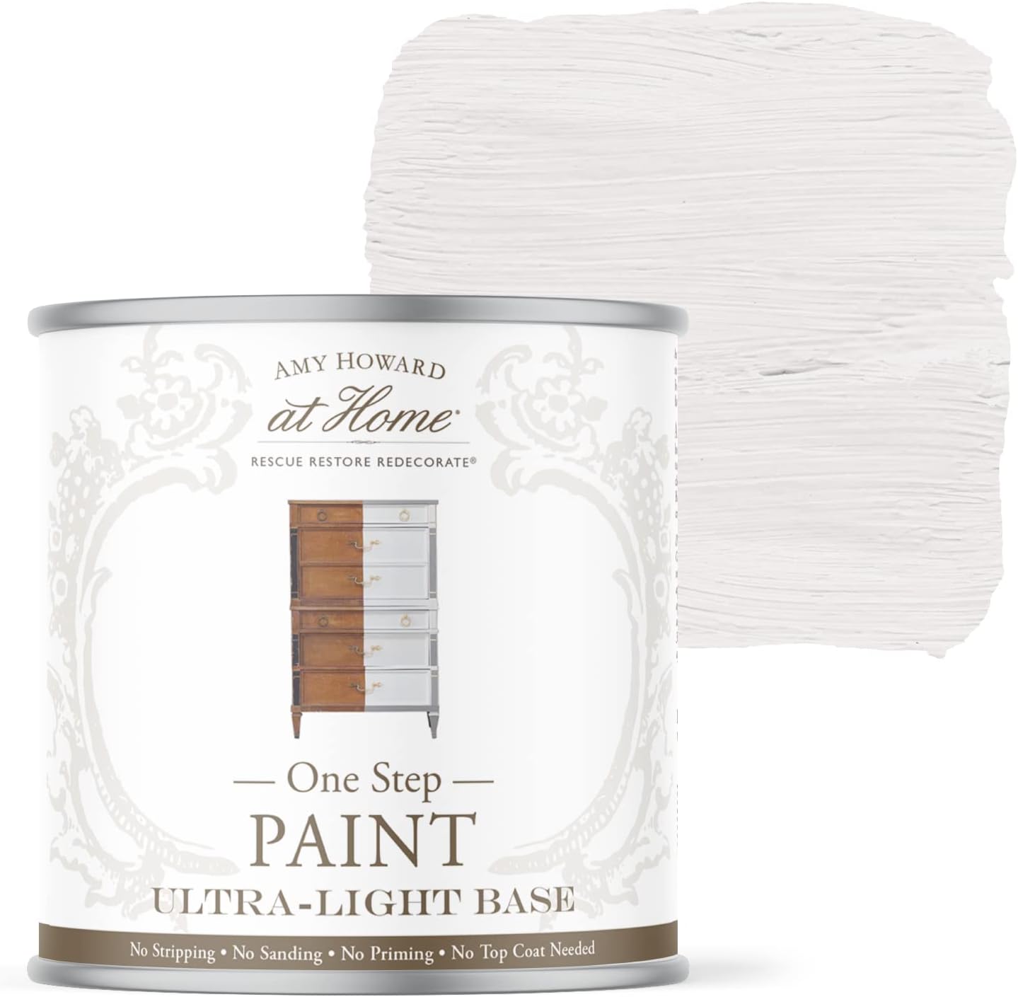 Chalk-Based One Step Paint for Furniture and Decor in Italian Silver