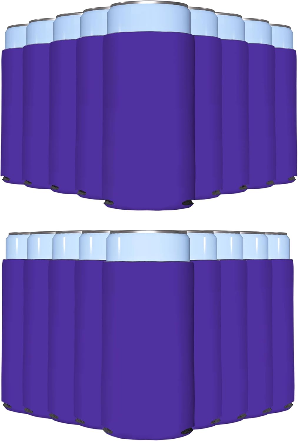 Purple Blank Slim Can Cooler Sleeves for Customizable Events