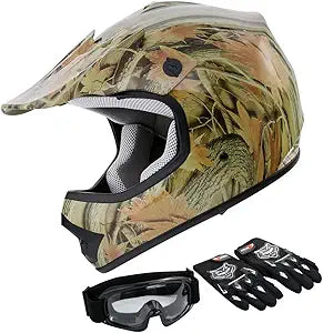TCT-MOTORPARTS Youth Kids Motocross ATV Full Face Helmet