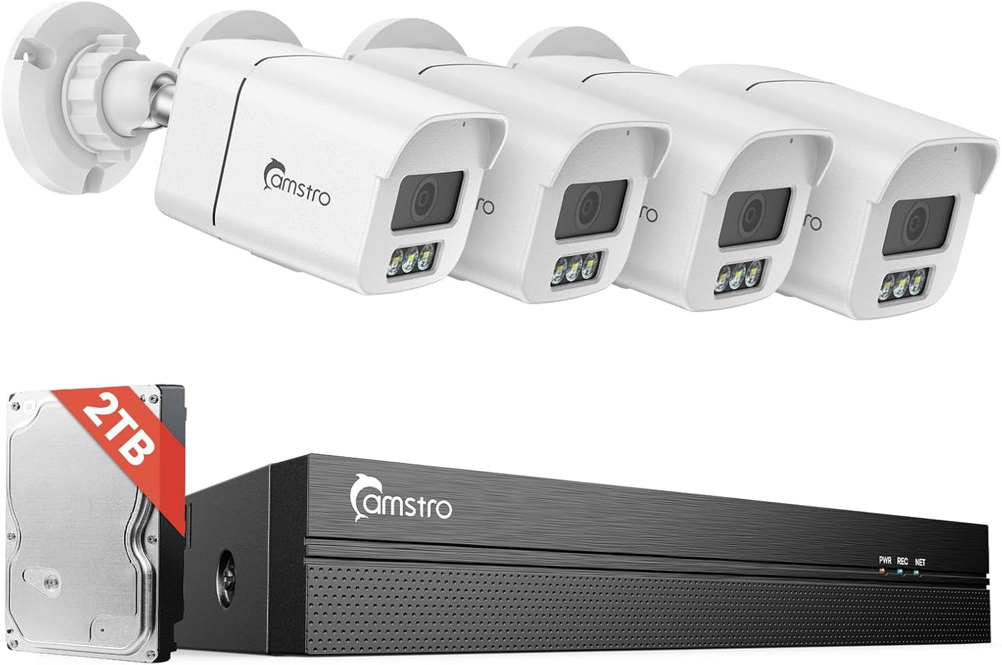 4K PoE Security Camera System with Smart Detection Features