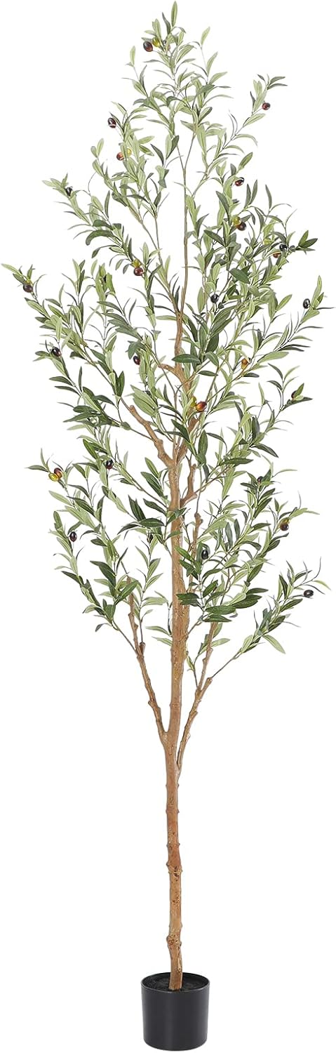 Lifelike 7ft Faux Olive Tree for Home and Office Decor