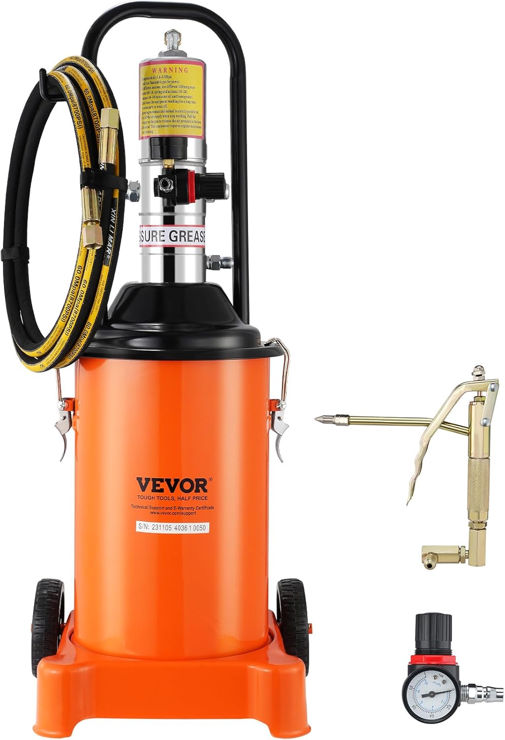 VEVOR 3 Gallon Air Grease Pump - Portable & Powerful!