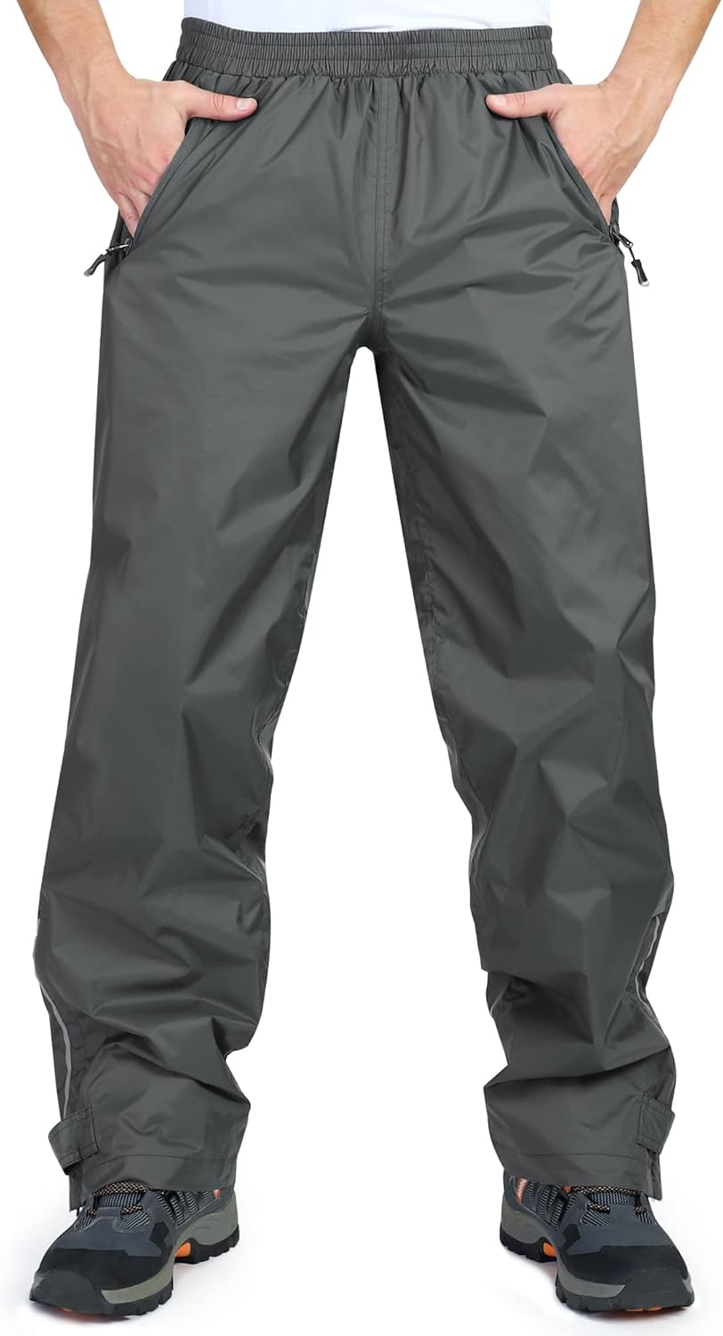 33,000ft Men's Waterproof Rain Pants for Outdoor Activities