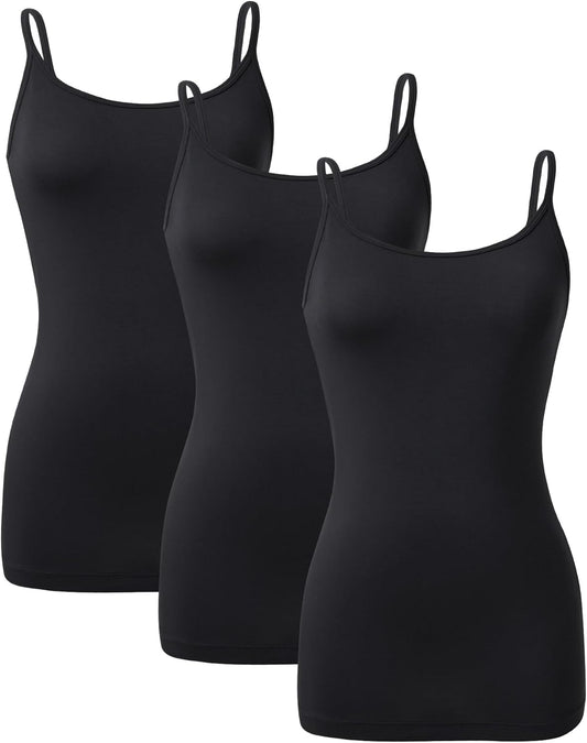 Bamboo Rayon Camisole Tops for Women - Soft & Breathable 3 Pack