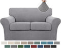 Turquoize 3 Piece Loveseat Sofa Covers Dove - Thick Jacquard Slipcover
