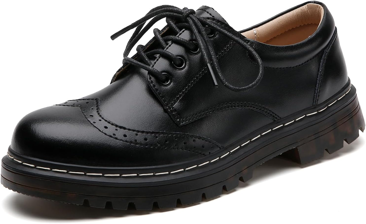 FOVSMO Women's Vintage Oxford Shoe for Timeless Style