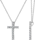 Elegant 18ft' Cross Pendant Necklace with Infinite Elements Zirconia