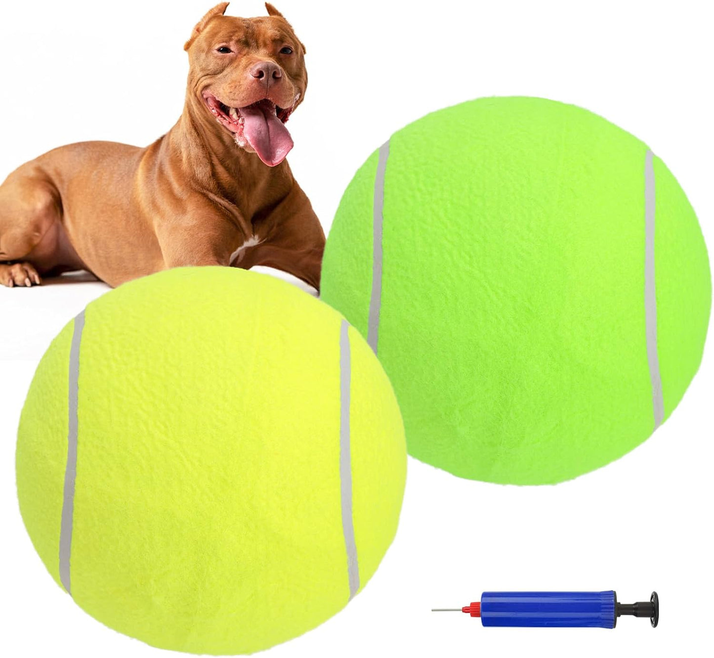 9.5 Giant Tennis Balls 2 Pack for Big Dogs - Durable & Interactive!